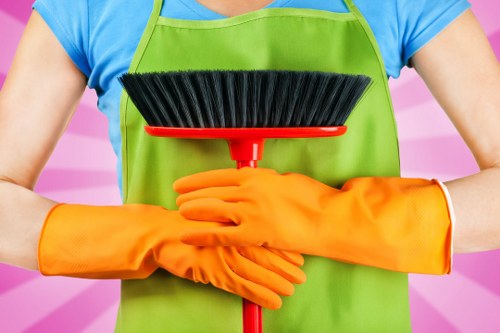 Close-up of upholstery fabric cleaning details